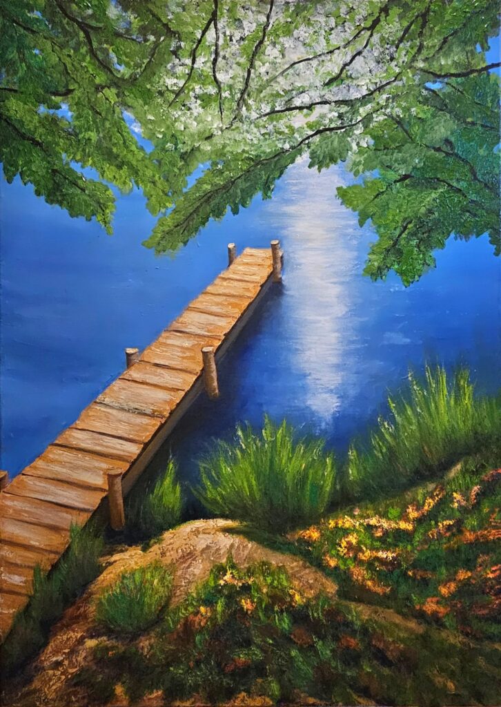 pont au bord de la rivière